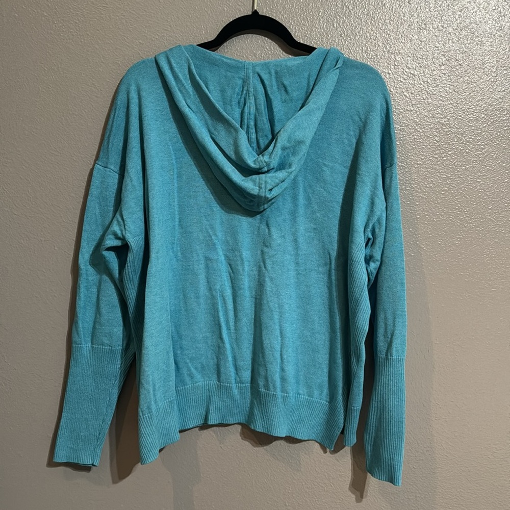 Cabi hooded sweater - XL turquoise blue color - Picture 2 of 4